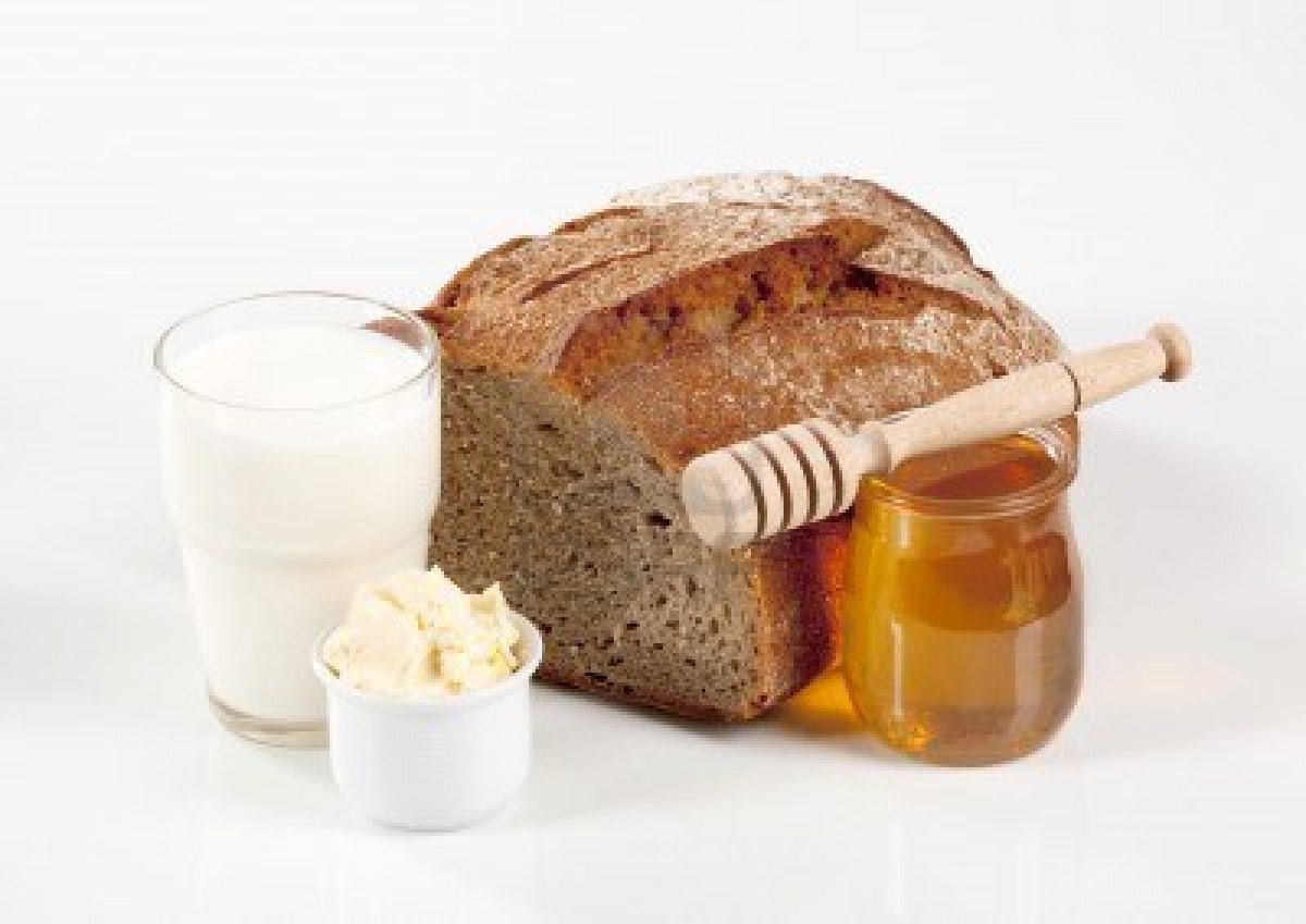 fresh-bread-butter-honey-and-a-glass-of-milk